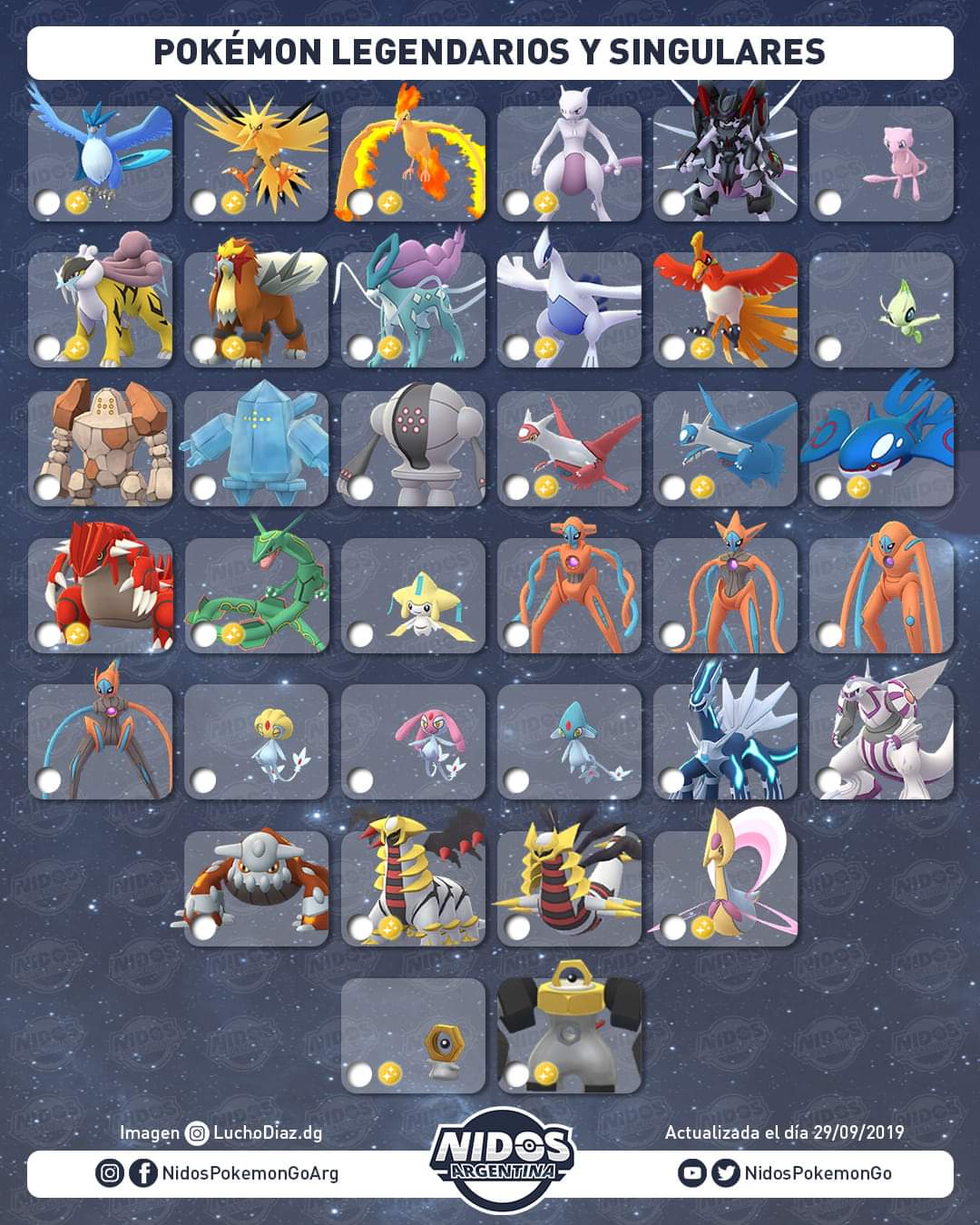 Lista de Pokémons Lendários